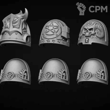 Описание картинки Shoulder pads model “HUMERO” type Exorcist от Bazilevs по цене 497руб | Свободный Рынок Миниатюр - СРМ