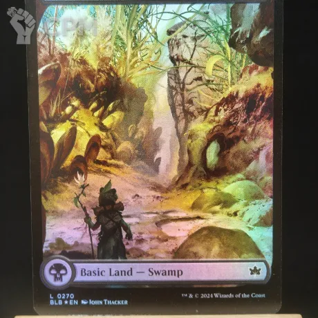 Описание картинки Swamp (BLB Full Art Foil) от Барахолка Баллиоза по цене 200руб | Свободный Рынок Миниатюр - СРМ