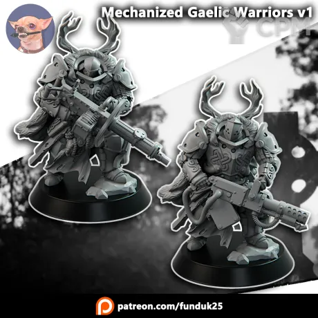 Описание картинки mechanized gaelic warriors от Manufactorum76 по цене 600руб | Свободный Рынок Миниатюр - СРМ
