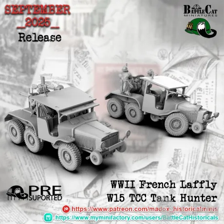 Описание картинки French laffly W15 TCC от 3DPrintClub по цене 1 100руб | Свободный Рынок Миниатюр - СРМ