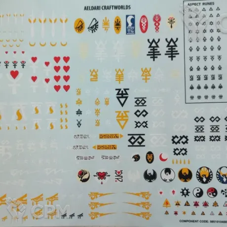 Описание картинки Aeldari Craftworlds Decals от Black Legion Hall по цене 165руб | Свободный Рынок Миниатюр - СРМ