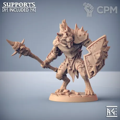 Описание картинки Гнолл Воин (Gnoll Warrior) от Gabrigame_Print по цене 290руб | Свободный Рынок Миниатюр - СРМ