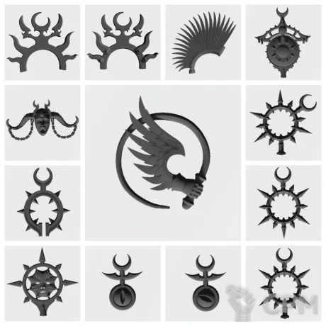 Описание картинки Slaanesh iconography от Стальные Небеса по цене 15руб | Свободный Рынок Миниатюр - СРМ