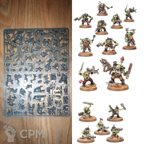 Описание картинки Armageddon: 10 Ork Boyz + 5 Gretchins от GLOM по цене 3 500руб | Свободный Рынок Миниатюр - СРМ