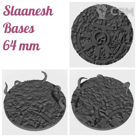 Описание картинки Slaanesh Bases 50 mm Базы/Подставки от Стальные Небеса по цене 480руб | Свободный Рынок Миниатюр - СРМ