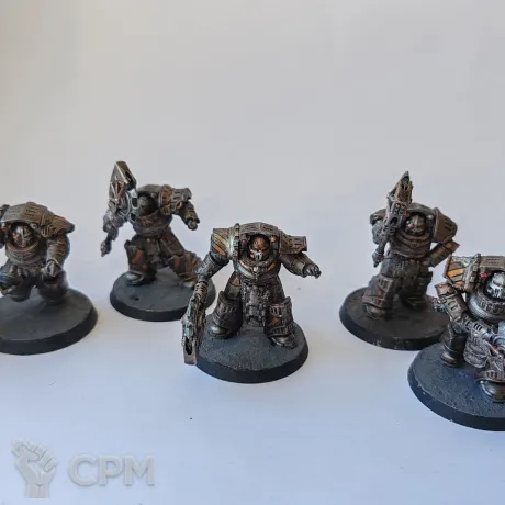 Описание картинки Iron Warriors Tartaros Terminator Squad (альтернативный) от Dan_the_man по цене 1 800руб | Свободный Рынок Миниатюр - СРМ