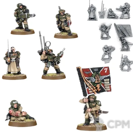Описание картинки Cadian Command Squad 3rd Edition от Red Rooster по цене 1 882руб | Свободный Рынок Миниатюр - СРМ