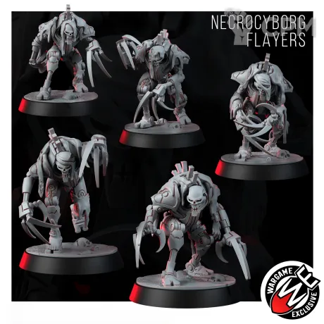 Описание картинки NECROCYBORG FLAYERS от Manufactorum76 по цене 800руб | Свободный Рынок Миниатюр - СРМ