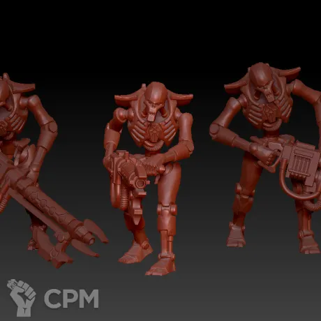 Описание картинки Necron Warrior 1шт+база. от WastelandMiniatures по цене 110руб | Свободный Рынок Миниатюр - СРМ