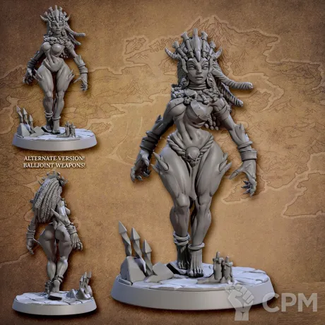 Описание картинки Fantasy Pin-up. Морская Нияда от Подземный человек по цене 320руб | Свободный Рынок Миниатюр - СРМ