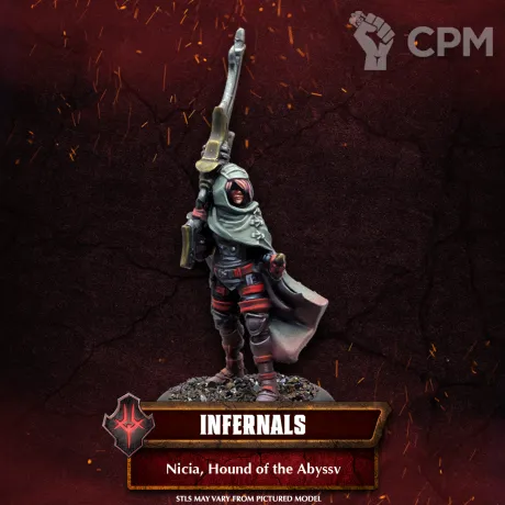 Описание картинки Nicia, Hound of the Abyss от Manufactorum76 по цене 150руб | Свободный Рынок Миниатюр - СРМ