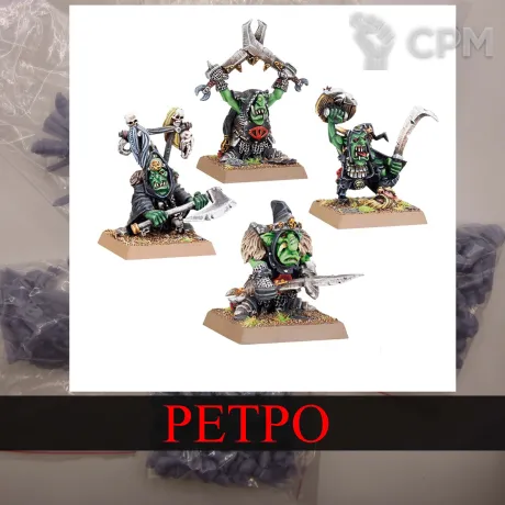 Описание картинки Night Goblin Bosses от White Rhino по цене 599руб | Свободный Рынок Миниатюр - СРМ