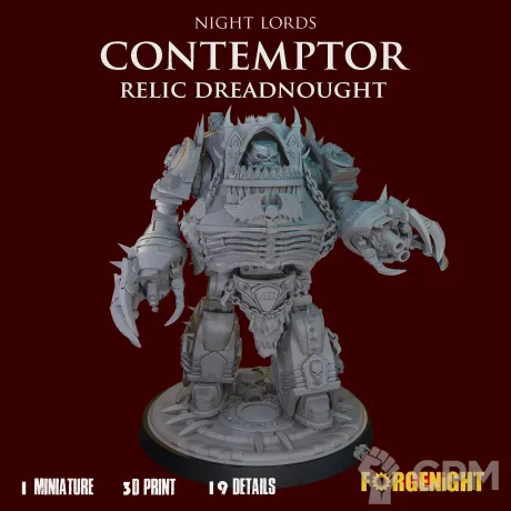 Описание картинки Night Lords Contemptor Relic Dreadnought V1 от ForgeNight по цене 1 300руб | Свободный Рынок Миниатюр - СРМ