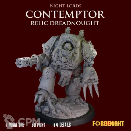 Описание картинки Night Lords Contemptor Relic Dreadnought V2 от ForgeNight по цене 1 350руб | Свободный Рынок Миниатюр - СРМ