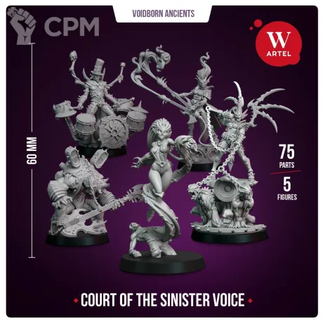 Описание картинки Комплект миниатюр Court of the Sinister Voice от Артель W по цене 4 549руб | Свободный Рынок Миниатюр - СРМ