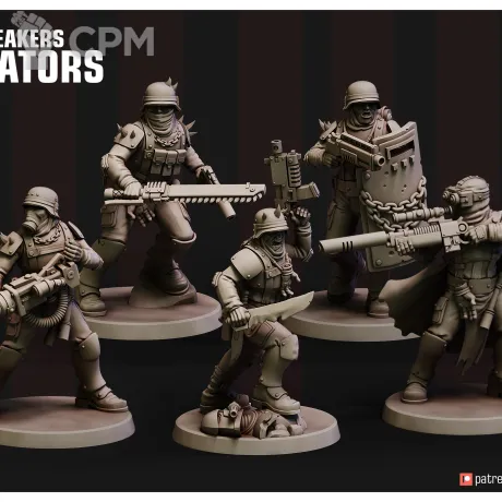 Описание картинки Traitor Guardsmen Squad от Печатный подвальчик по цене 525руб | Свободный Рынок Миниатюр - СРМ