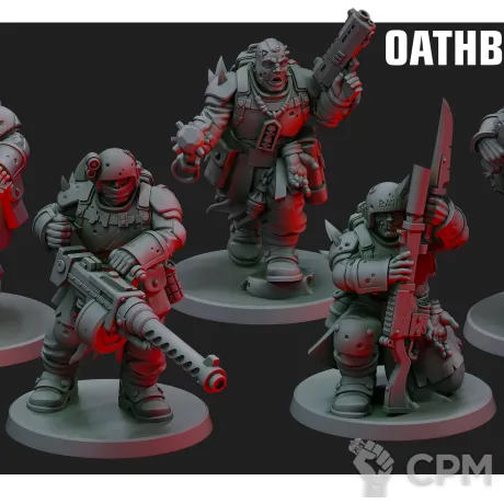 Описание картинки Traitor Guardsmen от Печатный подвальчик по цене 595руб | Свободный Рынок Миниатюр - СРМ