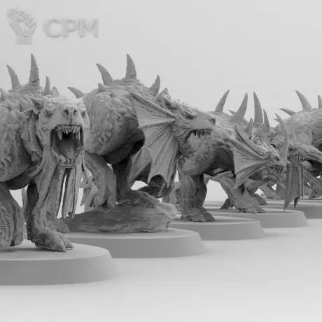 Описание картинки Flesh Hounds 5 моделей на выбор. от WastelandMiniatures по цене 1 100руб | Свободный Рынок Миниатюр - СРМ