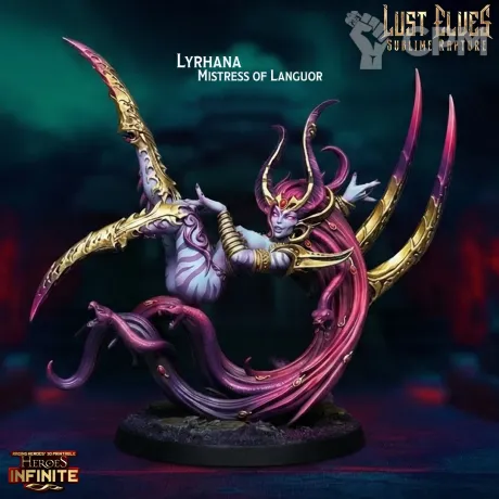 Описание картинки Hedonites of Slaanesh/Lyrhana от Barduck Miniatures по цене 279руб | Свободный Рынок Миниатюр - СРМ