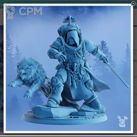 Описание картинки Space Wolves Librarian in Phobos Armor от MrMetalHorror по цене 380руб | Свободный Рынок Миниатюр - СРМ