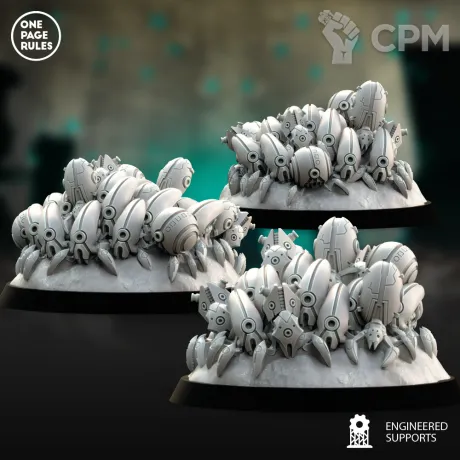 Описание картинки Canoptek Scarab Swarms/One Page Rules - Robot Legions - Swarms от Laboratory of Chaos по цене 290руб | Свободный Рынок Миниатюр - СРМ