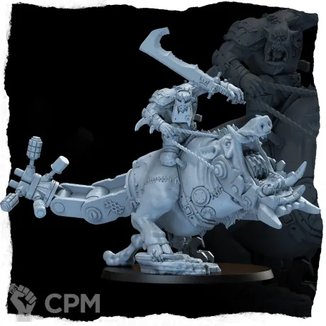Описание картинки Миниатюра Орк Бистбосс на Свинозавре, (Beastboss on Squigosaur). от Brother Ork по цене 1 850руб | Свободный Рынок Миниатюр - СРМ