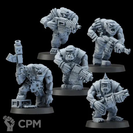 Описание картинки Набор миниатюр Орки: Бойзы с шутами. от Brother Ork по цене 1 450руб | Свободный Рынок Миниатюр - СРМ