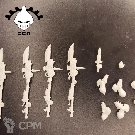 Описание картинки Оружие Adeptus Custodes от ССП по цене 370руб | Свободный Рынок Миниатюр - СРМ
