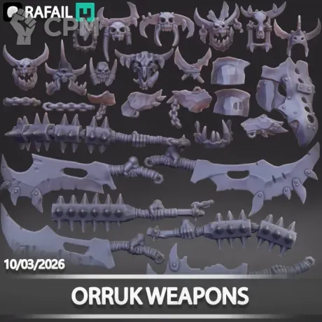 Описание картинки Orruk Weapons от Бруталити по цене 1 500руб | Свободный Рынок Миниатюр - СРМ