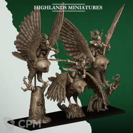 Описание картинки Great Owl Riders от Manufactorum76 по цене 3 250руб | Свободный Рынок Миниатюр - СРМ