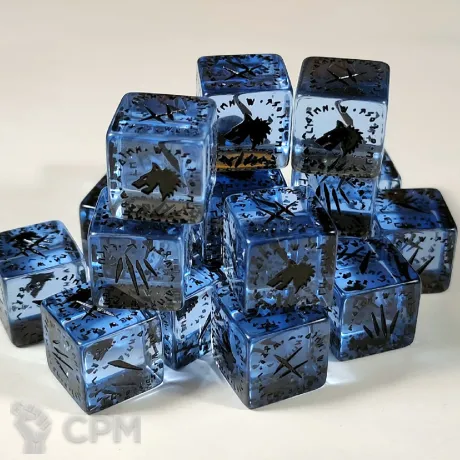 Описание картинки Space Wolves Dice 16mm x20 от Vault Boy по цене 2 998руб | Свободный Рынок Миниатюр - СРМ