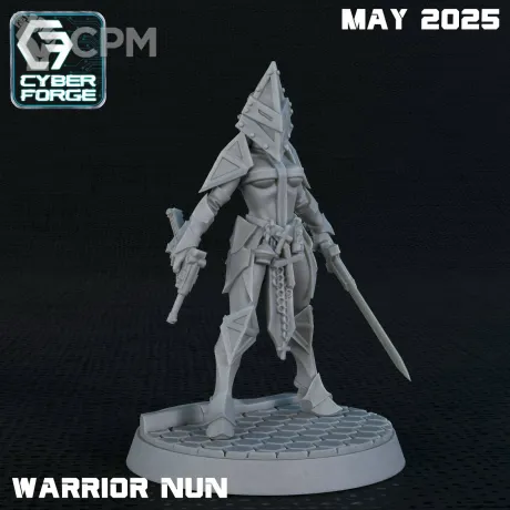 Описание картинки Warrior nun 1 от 3DPrintClub по цене 95руб | Свободный Рынок Миниатюр - СРМ