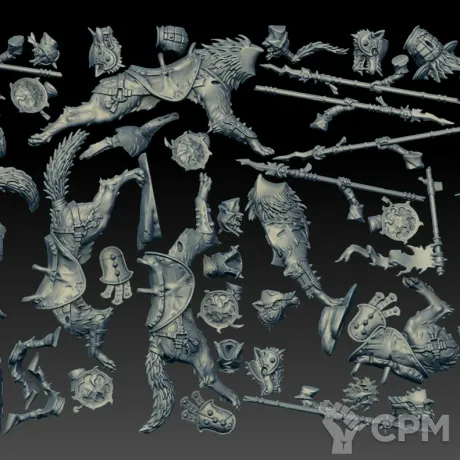 Описание картинки Snarlpack Cavalry (Scan) от AxeL's Forge по цене 1 200руб | Свободный Рынок Миниатюр - СРМ