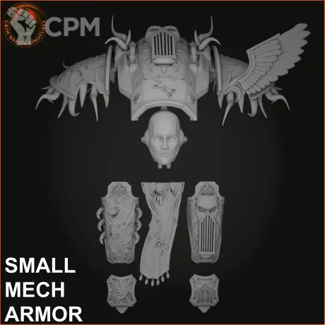 Описание картинки Emperor's Children Armiger armor upgarde от Laboratory of Chaos по цене 450руб | Свободный Рынок Миниатюр - СРМ