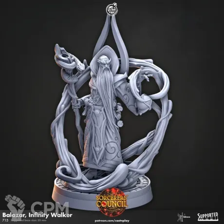 Описание картинки Master Mage / Empire Wizard / Маг / Колдун / Чарадей от MrMetalHorror по цене 275руб | Свободный Рынок Миниатюр - СРМ