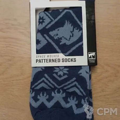 Описание картинки Space Wolves Patterned Socks (носки космоволков) от Fledermaus по цене 1 500руб | Свободный Рынок Миниатюр - СРМ