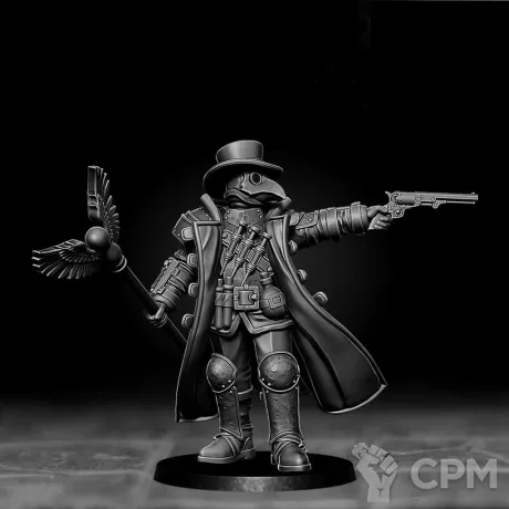 Описание картинки Plague Squad - Lieutenant от Подземный человек по цене 150руб | Свободный Рынок Миниатюр - СРМ