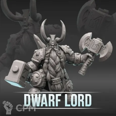 Описание картинки Dwarf Lord от MrMetalHorror по цене 300руб | Свободный Рынок Миниатюр - СРМ