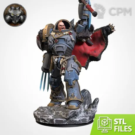 Описание картинки Space Wolvs Captain in Gravis Armour от MrMetalHorror по цене 370руб | Свободный Рынок Миниатюр - СРМ
