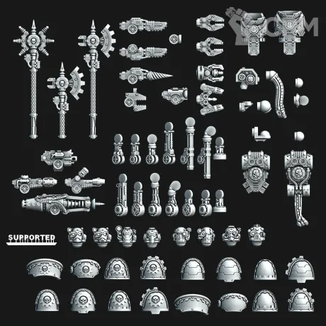 Описание картинки Techmarine upgrade kit от Хижина Мопса по цене 1 250руб | Свободный Рынок Миниатюр - СРМ
