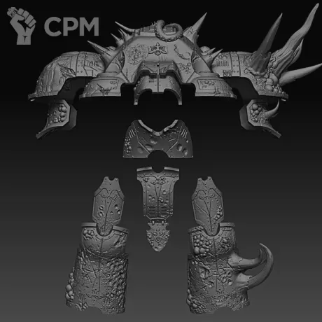 Описание картинки Chaos nurgle upgrade 2 от Destr по цене 2 500руб | Свободный Рынок Миниатюр - СРМ