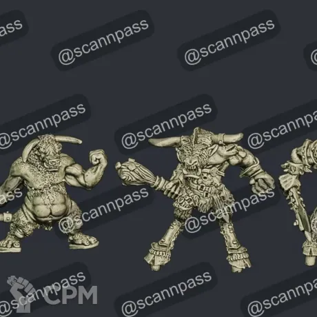 Описание картинки Minotaur Herd - Скан от MrMetalHorror по цене 550руб | Свободный Рынок Миниатюр - СРМ