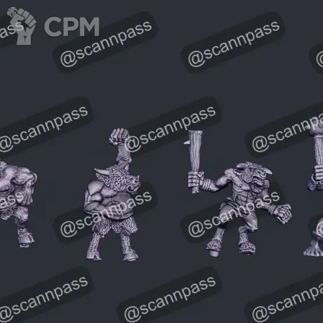 Описание картинки Minotaur Herd - Скан от MrMetalHorror по цене 550руб | Свободный Рынок Миниатюр - СРМ