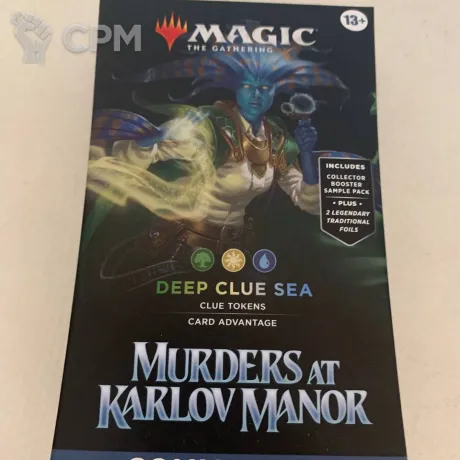 Описание картинки Колода Commander Deck - Deep Clue Sea издания Murders at Karlov Manor на английском языке от Дауран по цене 6 500руб | Свободный Рынок Миниатюр - СРМ