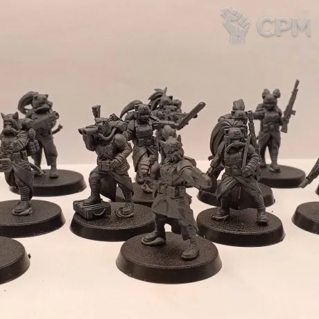 Описание картинки Felinid Veteran Guardcats от WebWay 3D по цене 1 000руб | Свободный Рынок Миниатюр - СРМ