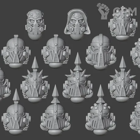 Описание картинки Death Guard heads upgrade kit от Хижина Мопса по цене 650руб | Свободный Рынок Миниатюр - СРМ