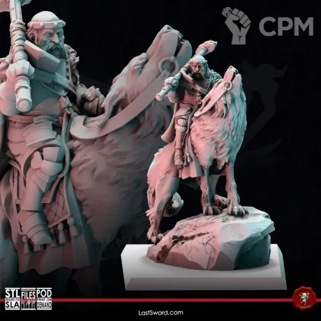 Описание картинки Mounted Warrior Priests of Ulric от MrMetalHorror по цене 650руб | Свободный Рынок Миниатюр - СРМ