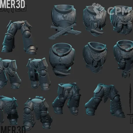 Описание картинки Space Wolvs Assault Intercessor Squad -10 Штук от MrMetalHorror по цене 1 000руб | Свободный Рынок Миниатюр - СРМ