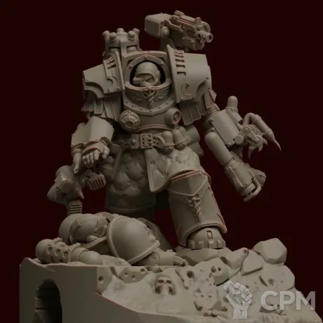 Описание картинки Primus Medicae In Terminator Armour от MrMetalHorror по цене 450руб | Свободный Рынок Миниатюр - СРМ