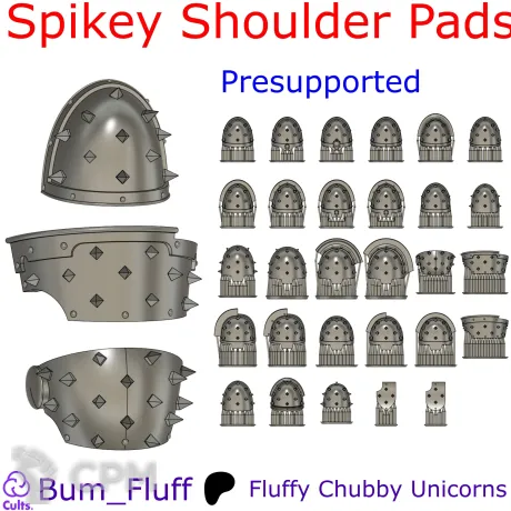 Описание картинки Spkey Shoulderpads от Хижина Мопса по цене 800руб | Свободный Рынок Миниатюр - СРМ